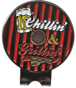 Grilling and Chilling Custom Golf Hat Clip