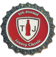 Red Jagged Edge Custom Ball Marker In Coin