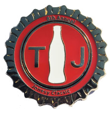 Red Jagged Edge Custom Ball Marker In Coin